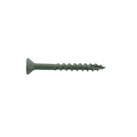 Grip-Rite Wood Screw, #8, 1-5/8 in, Green Stainless Steel Bugle Head Torx Drive, 748 PK L158ST5